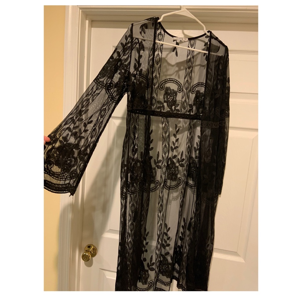 **NWT** Black Lace Kimono